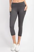 Capri Length Yoga Pants W/Pockets