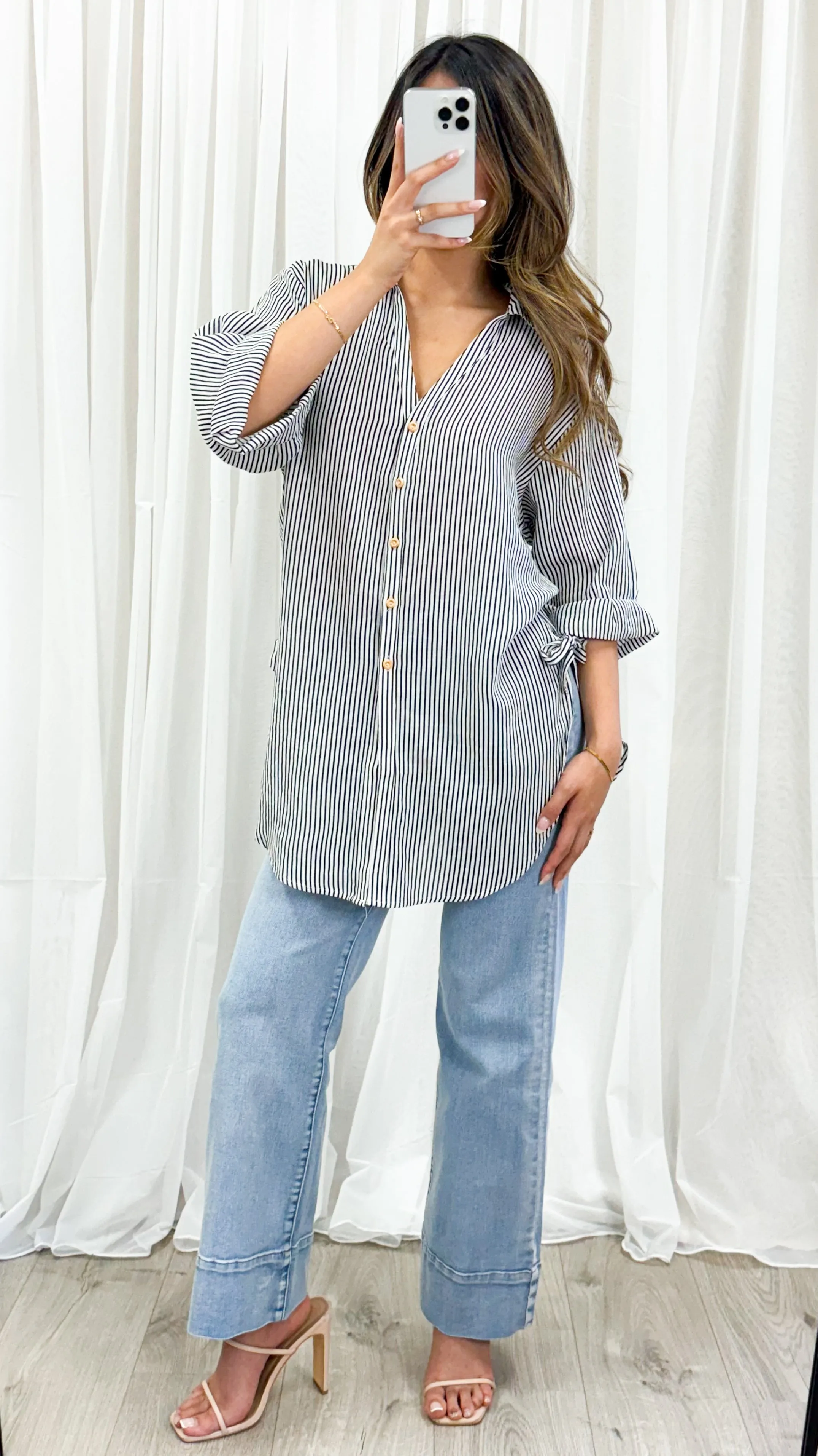 CASPER SHIRT - BLACK STRIPE