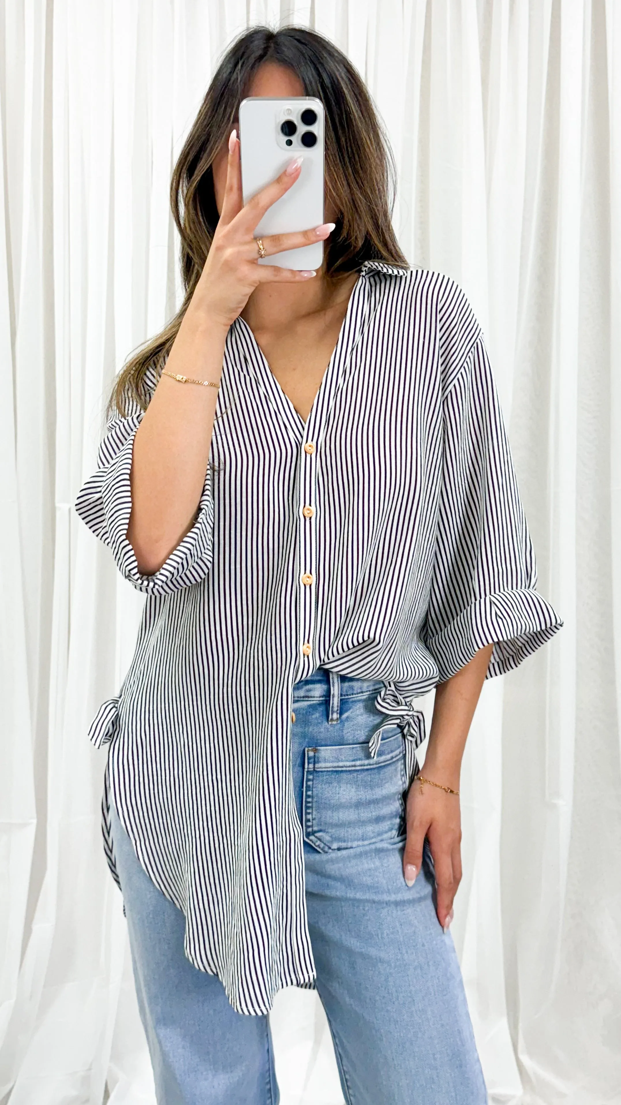 CASPER SHIRT - BLACK STRIPE