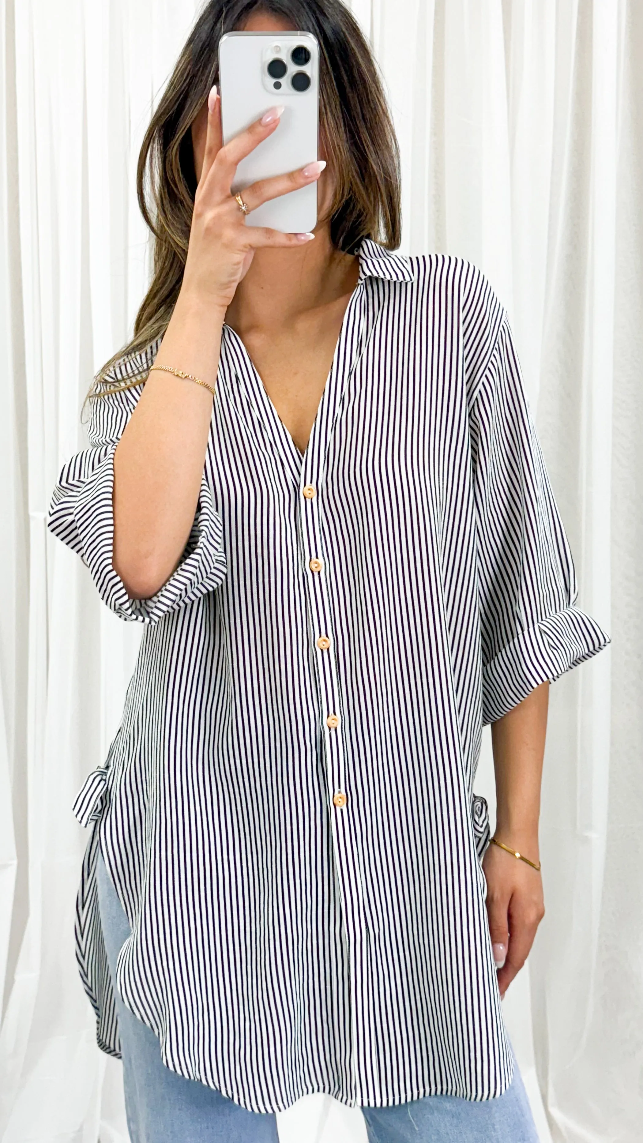 CASPER SHIRT - BLACK STRIPE
