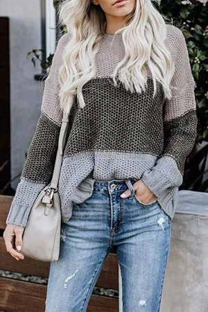 Casual Gray Knitting Sweater