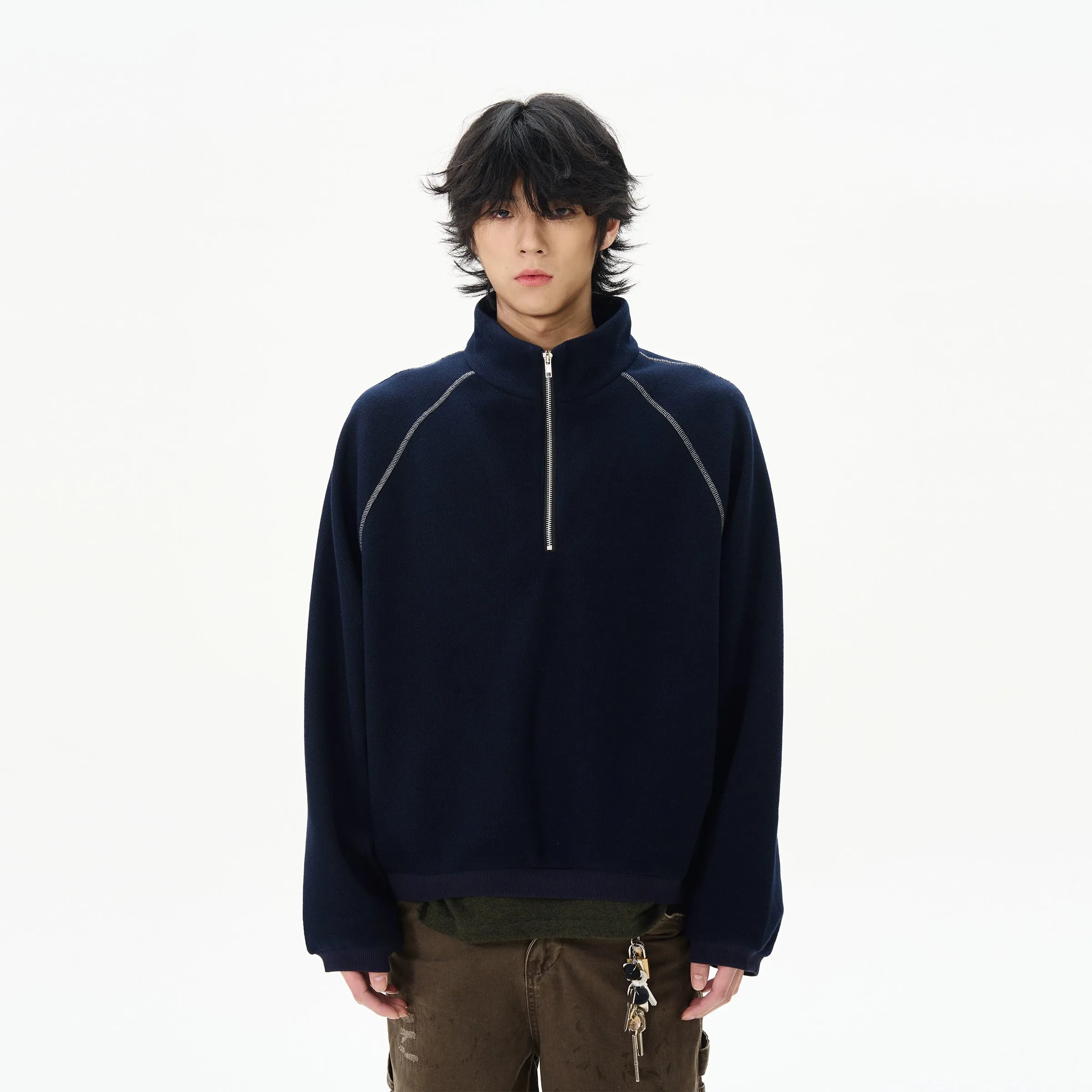 Casual Zip-Up Sweatshirt