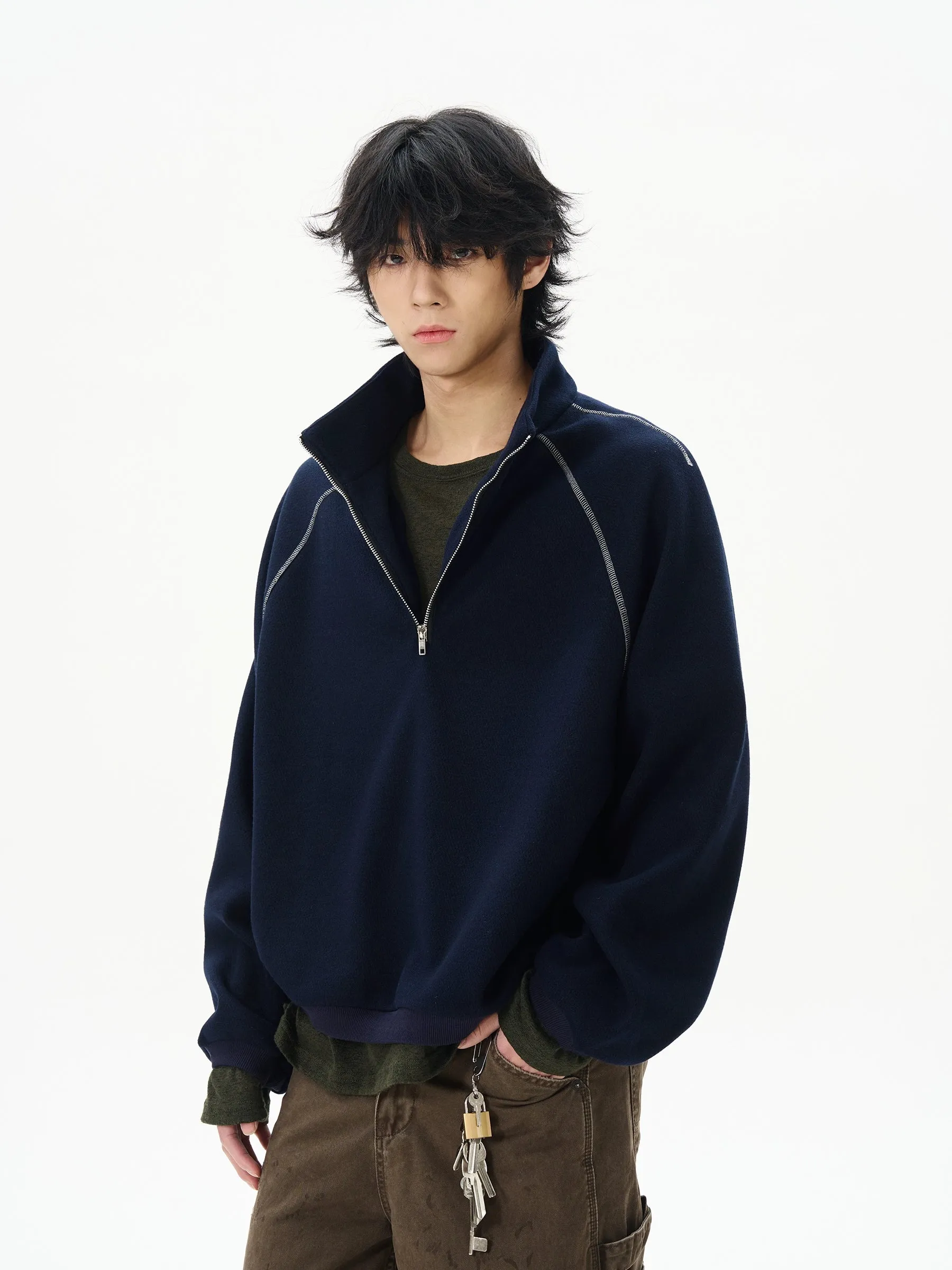 Casual Zip-Up Sweatshirt