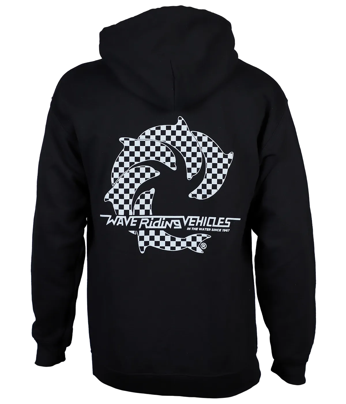 Checker Zip Hooded Sweatshirt
