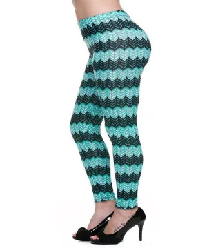 Chevron Print Knit Sweater Leggings