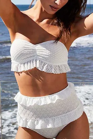 Chicindress Lace Mesh High Waist Bikini Swimwear(3 Colors)
