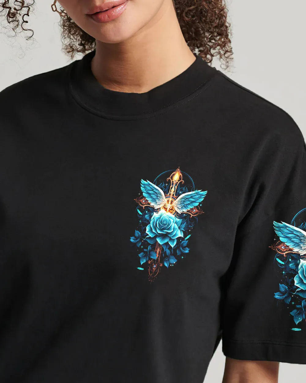 Christianartbag 3D T-Shirt For Women, He’ll Give You His Strength, Christian Shirt, Faithful Fashion, 3D Printed Shirts for Christian Women