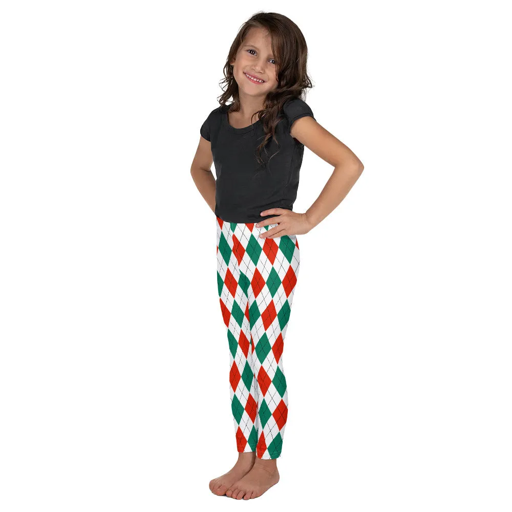 Christmas Argyle Kid's Leggings