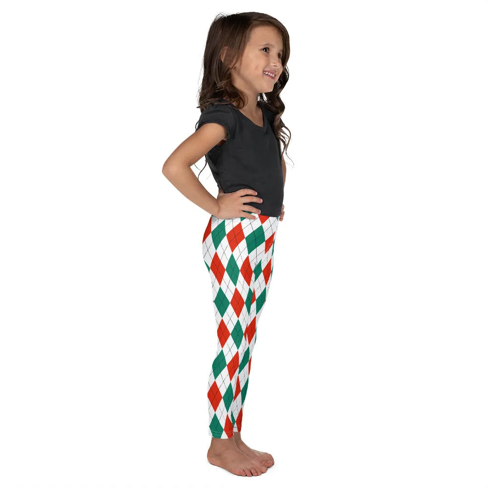 Christmas Argyle Kid's Leggings