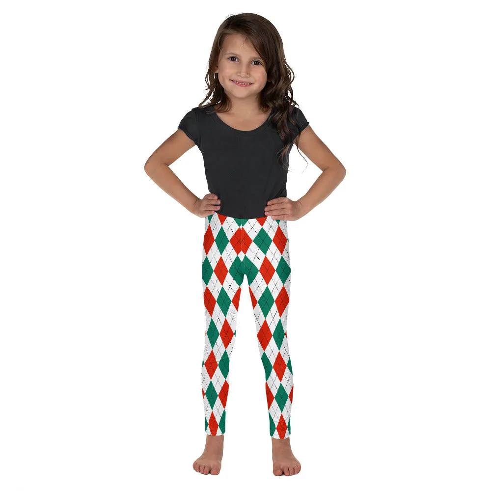 Christmas Argyle Kid's Leggings
