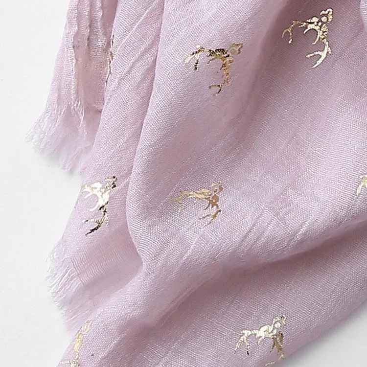 Christmas Elk Printing Cotton Linen Blend Long Scarf Casual Travel Warm Ethnic Scarves Shawls