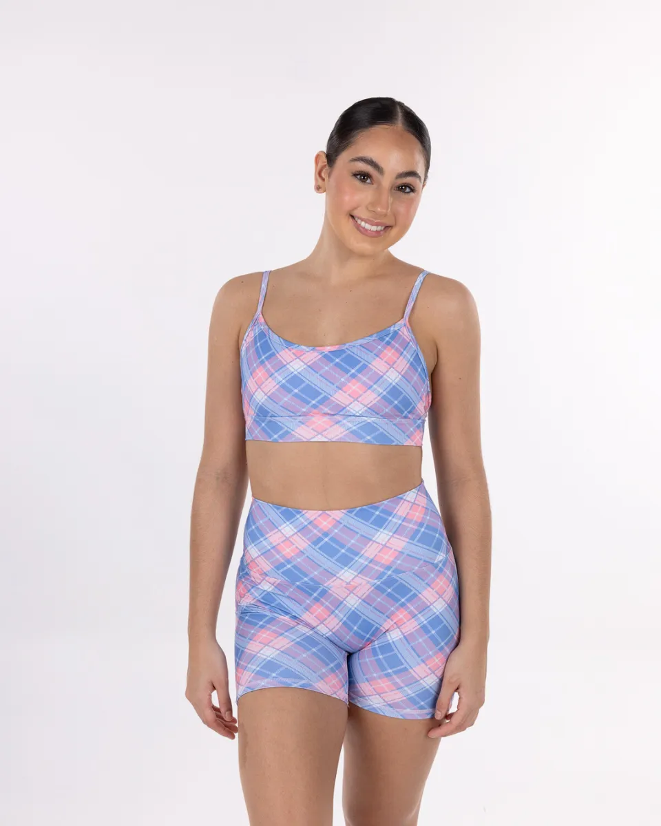 Cindy Crop Harlequin Print