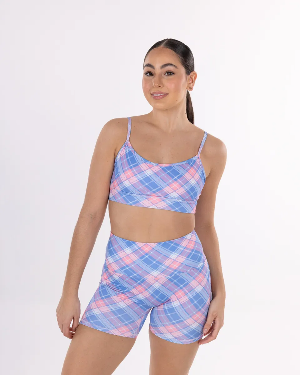 Cindy Crop Harlequin Print