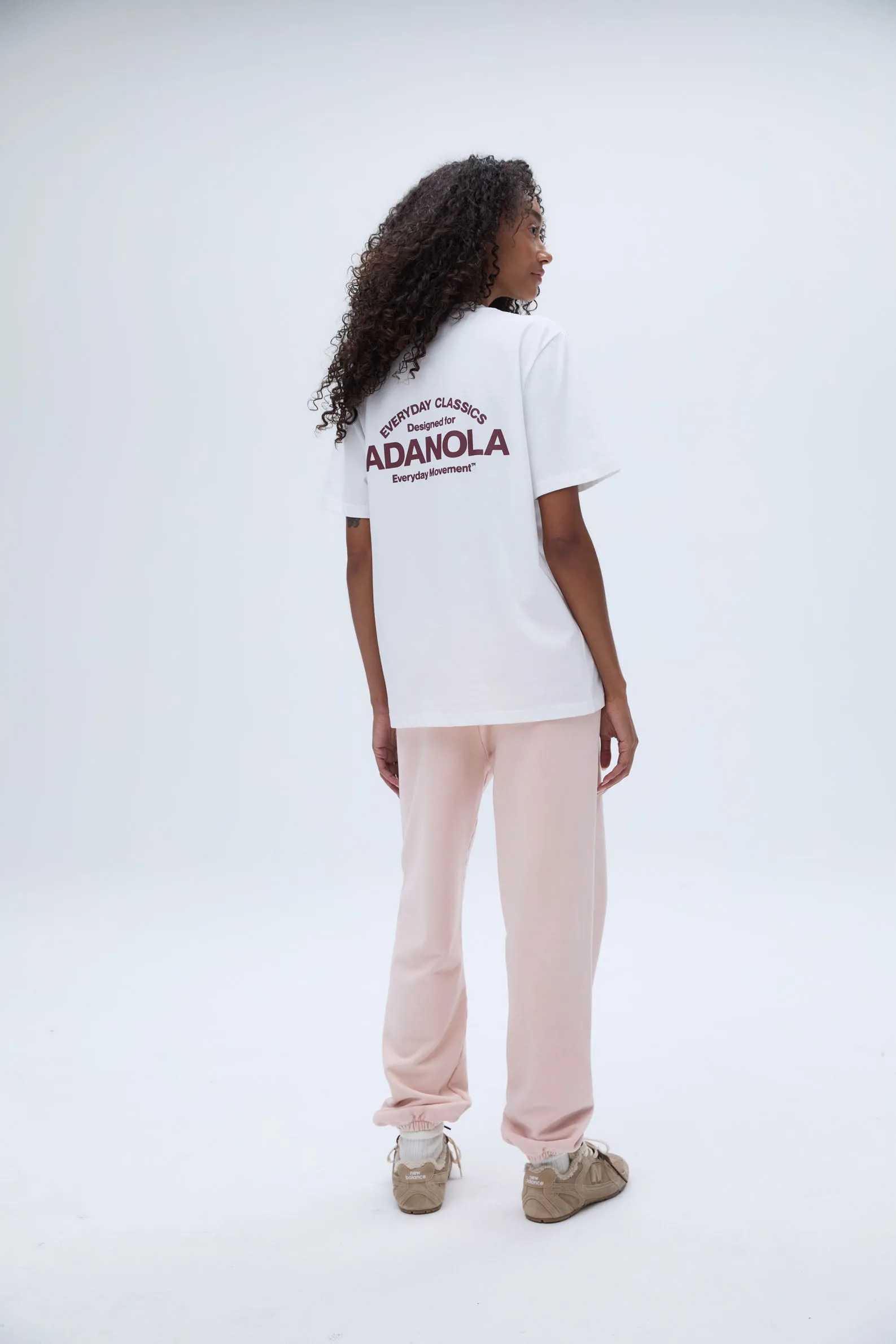 Classics Oversized Short Sleeve T-shirt - White/Burgundy