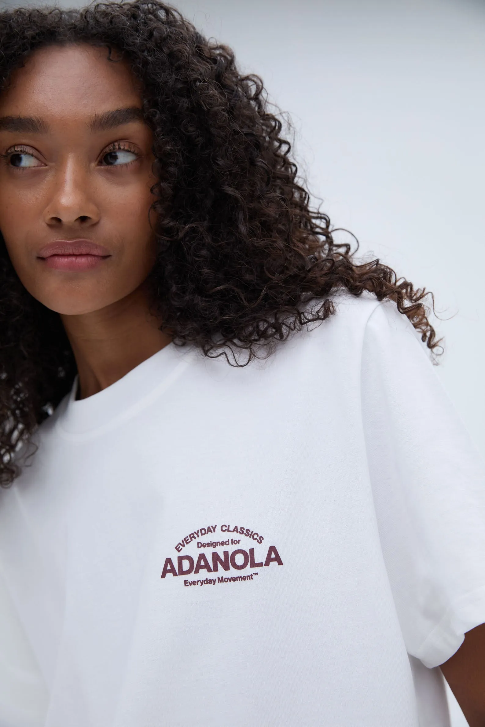 Classics Oversized Short Sleeve T-shirt - White/Burgundy