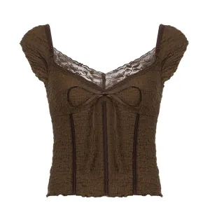 Claudia Tie Front Top