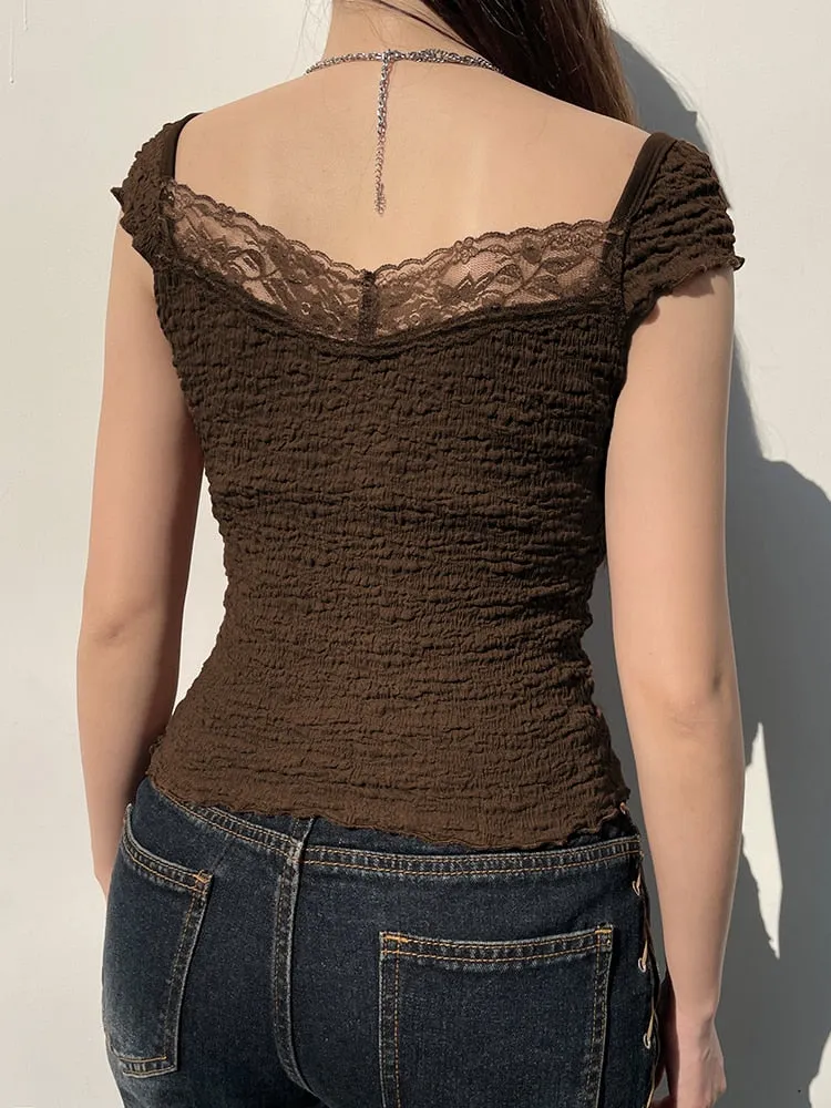 Claudia Tie Front Top