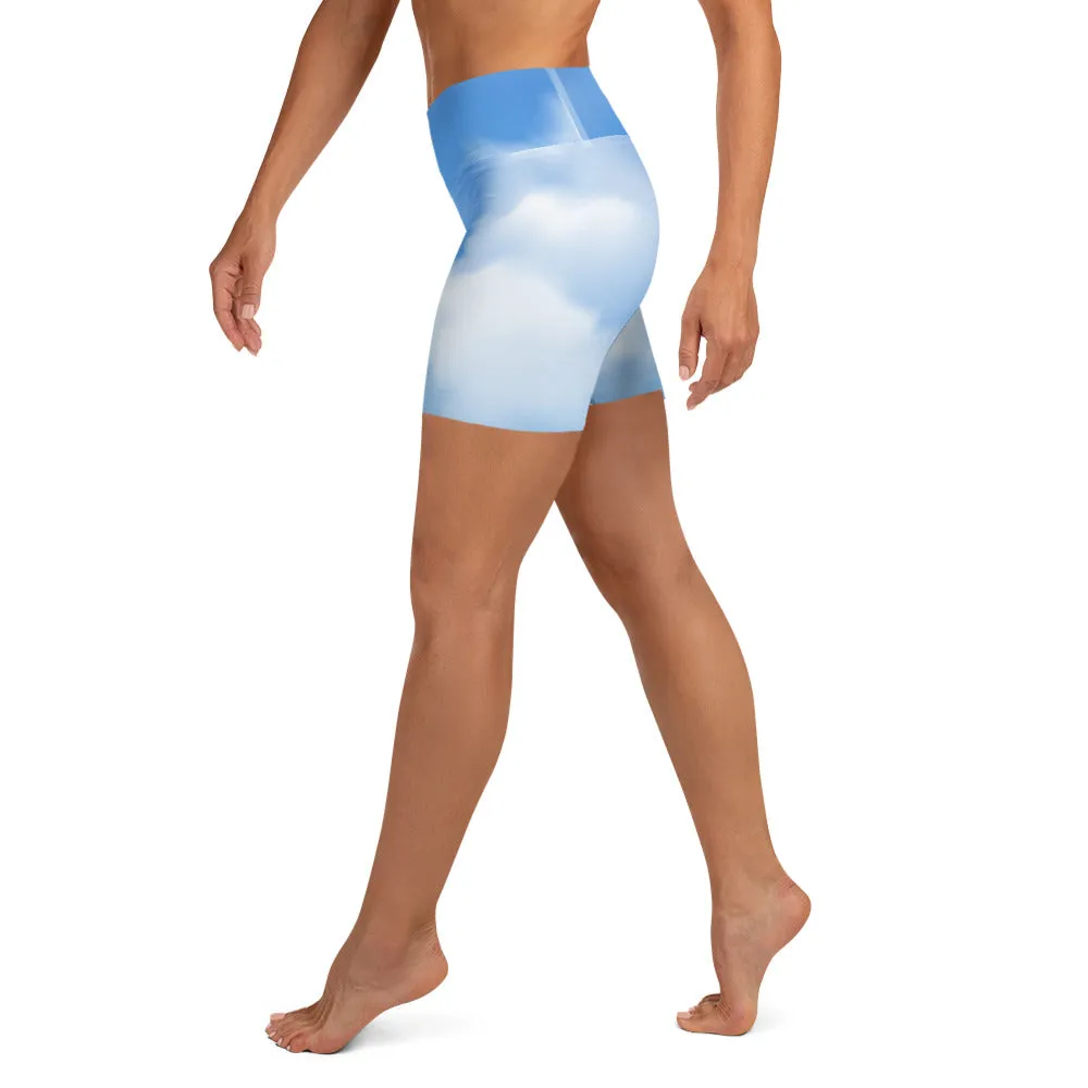 Clouds Yoga Shorts