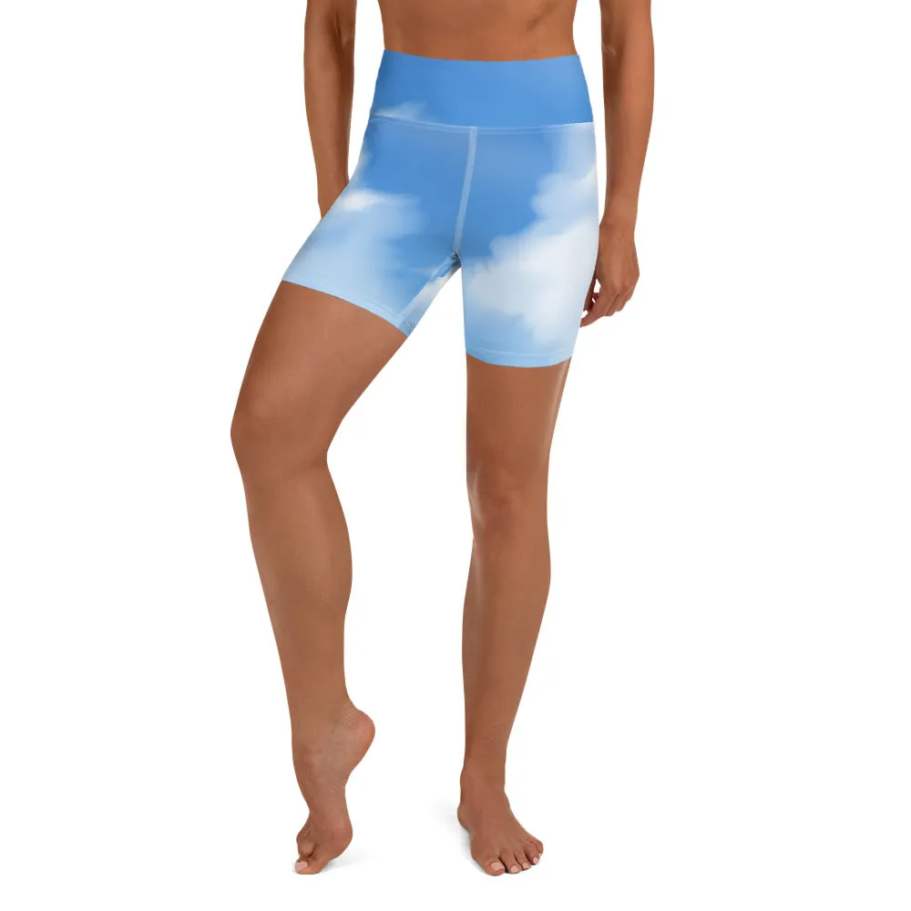 Clouds Yoga Shorts