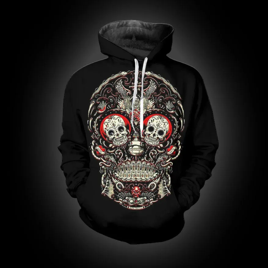Colorful Sugar Skull Hoodies