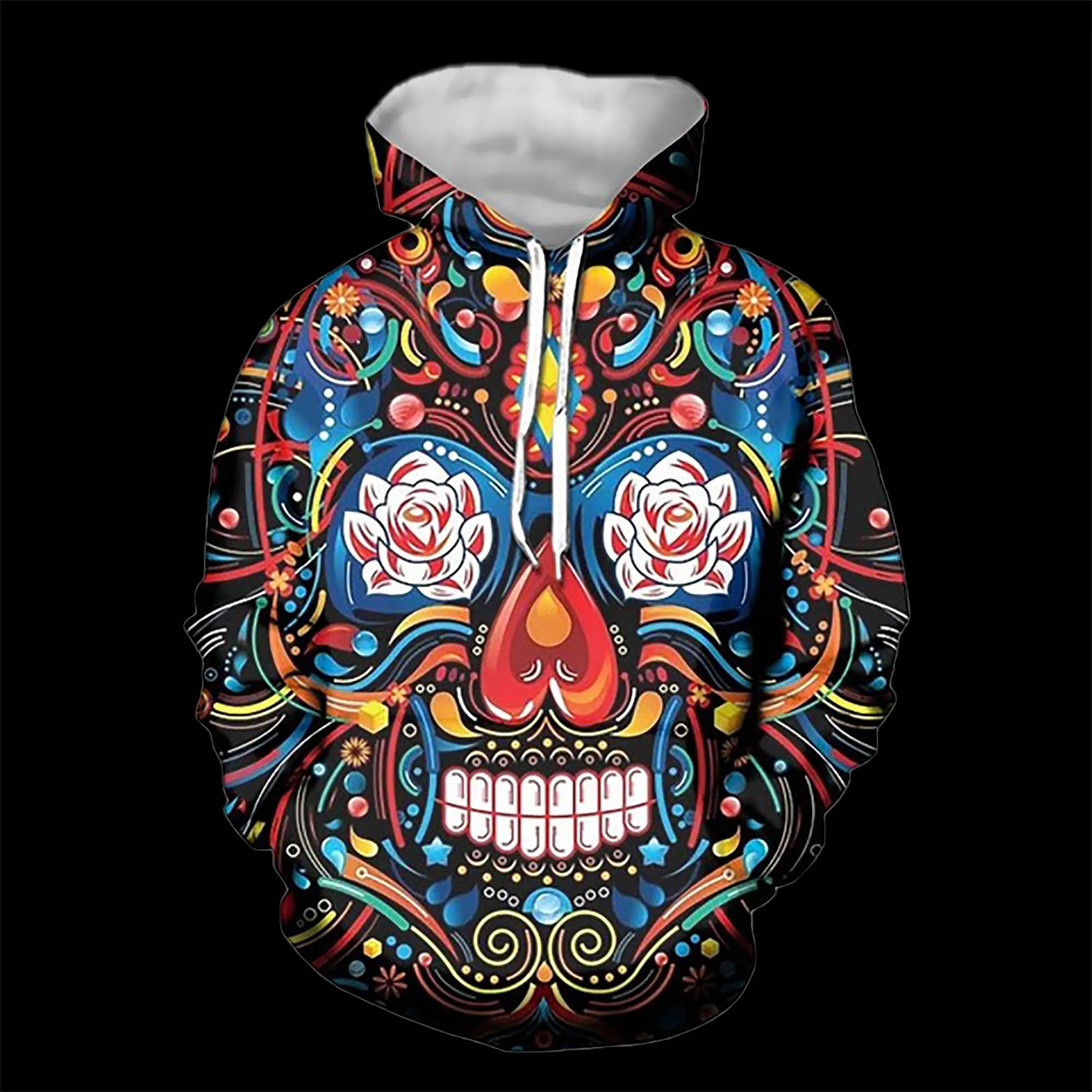 Colorful Sugar Skull Hoodies