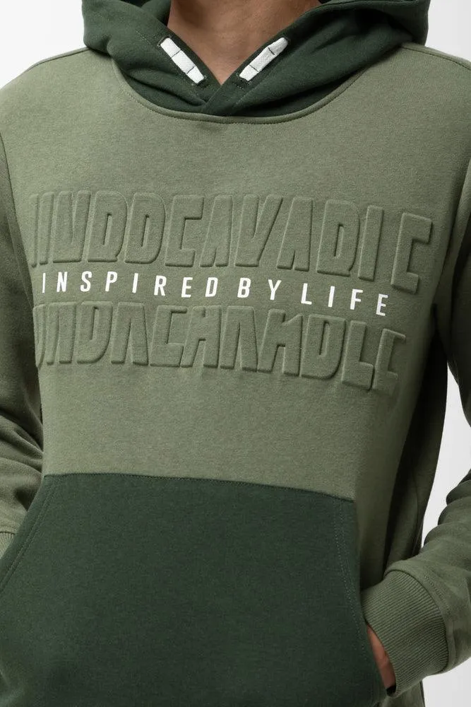 Colourblock Hoodie Green