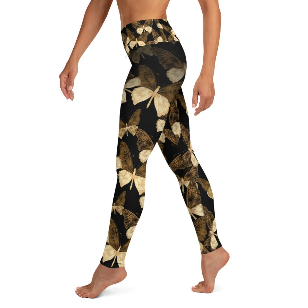 Copper Butterflies - Yoga Leggings