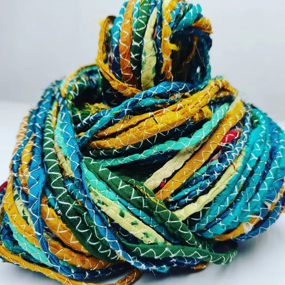 Cording Sari Silk Ribbon - Multicolor