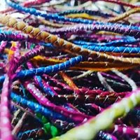Cording Sari Silk Ribbon - Multicolor