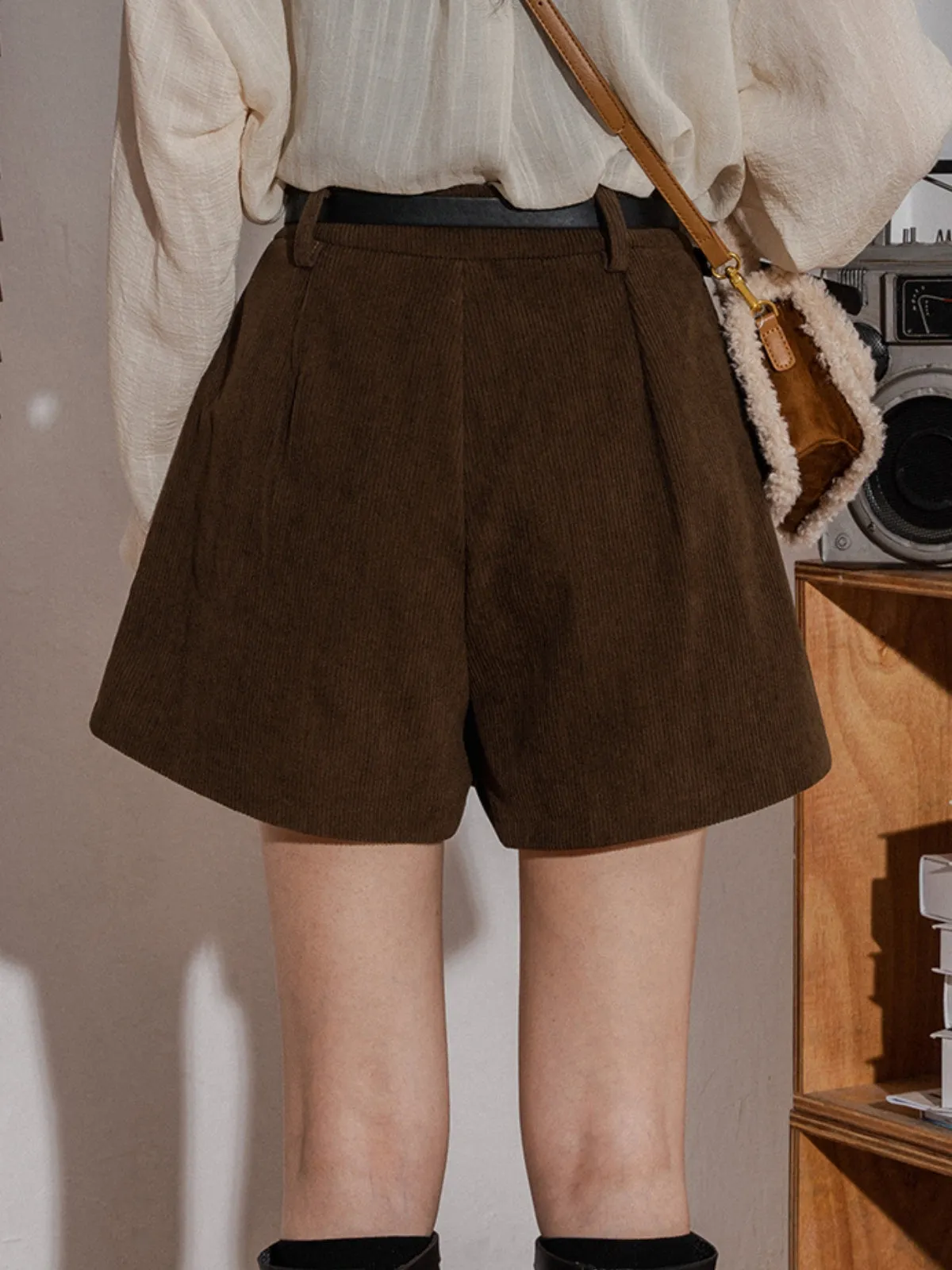 Corduroy Culottes Short Pants