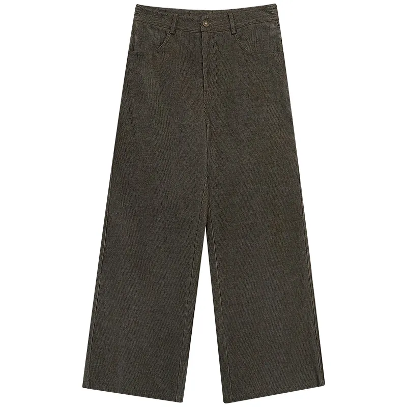 corduroy straight-leg  pants
