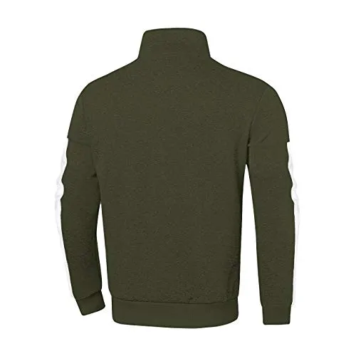 Cotrasen Men Jogging Suits Sets Athletic Sports Slim Fit Casual Full Zip Tracksuits, Green, Medium