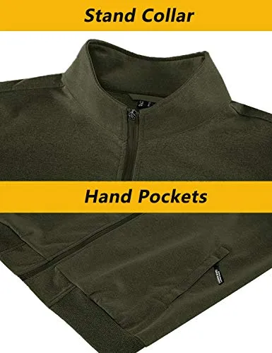 Cotrasen Men Jogging Suits Sets Athletic Sports Slim Fit Casual Full Zip Tracksuits, Green, Medium