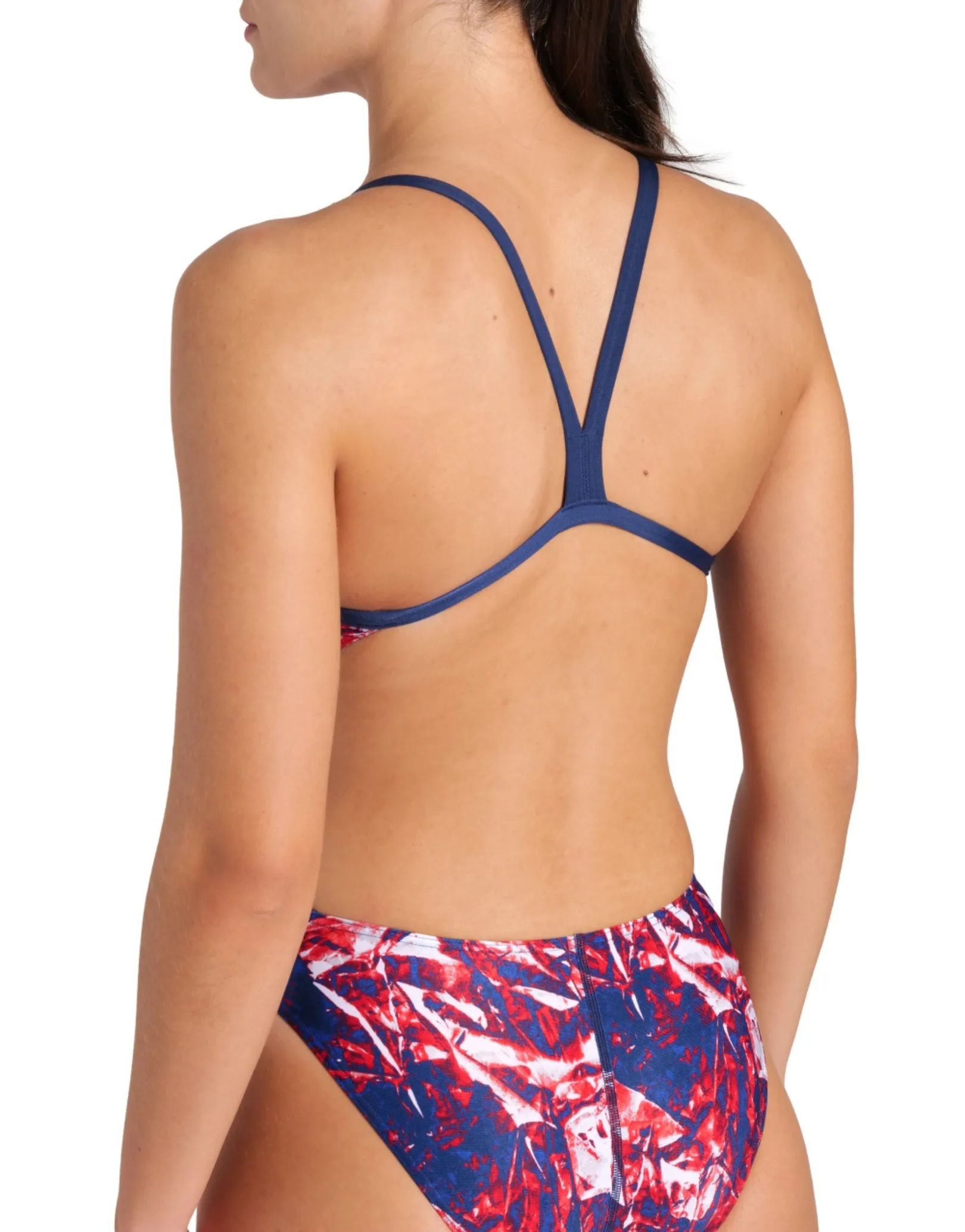 Crackle Challenge Back Swimsuit - Navy/Team Red
