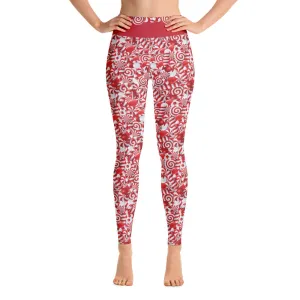 Crazy-Ass Leggings - Peppermint Candy Christmas - Yoga Leggings