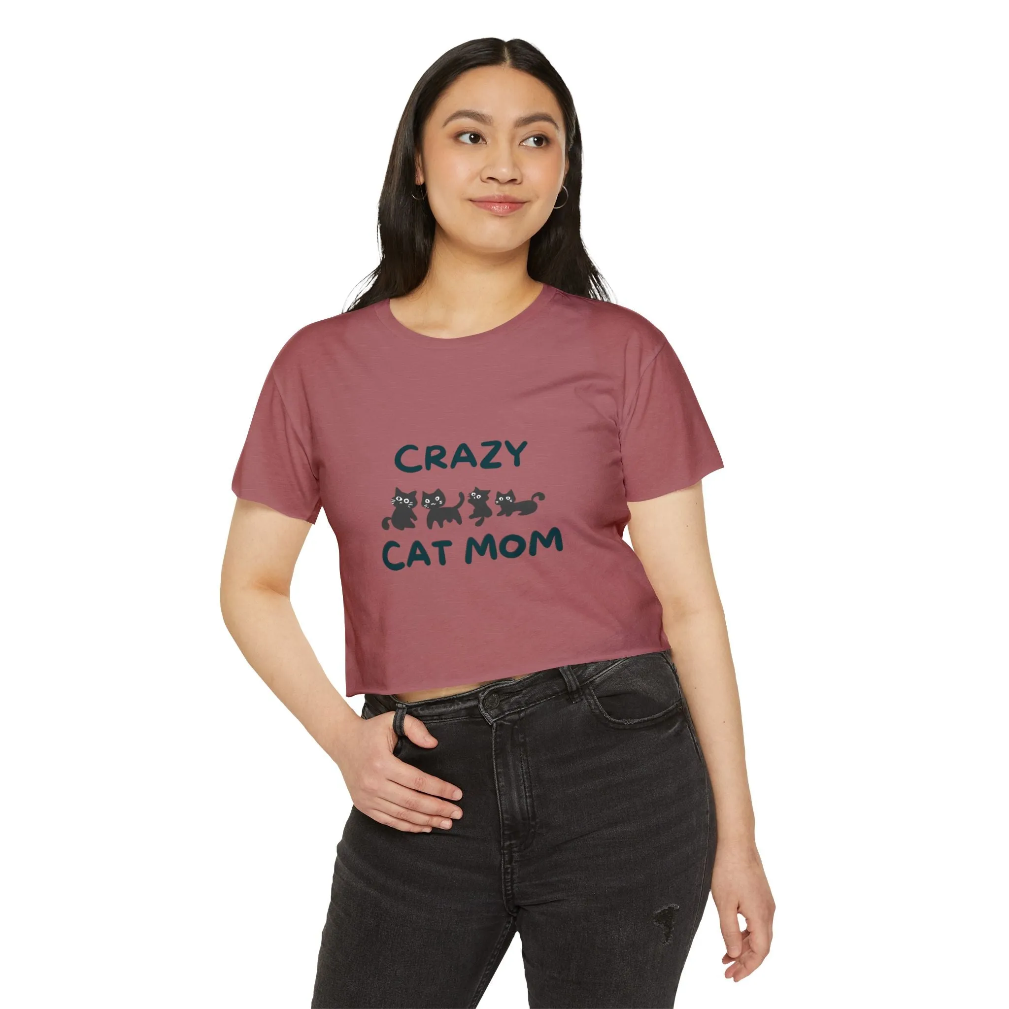 Crazy Cat Mom Crop Top