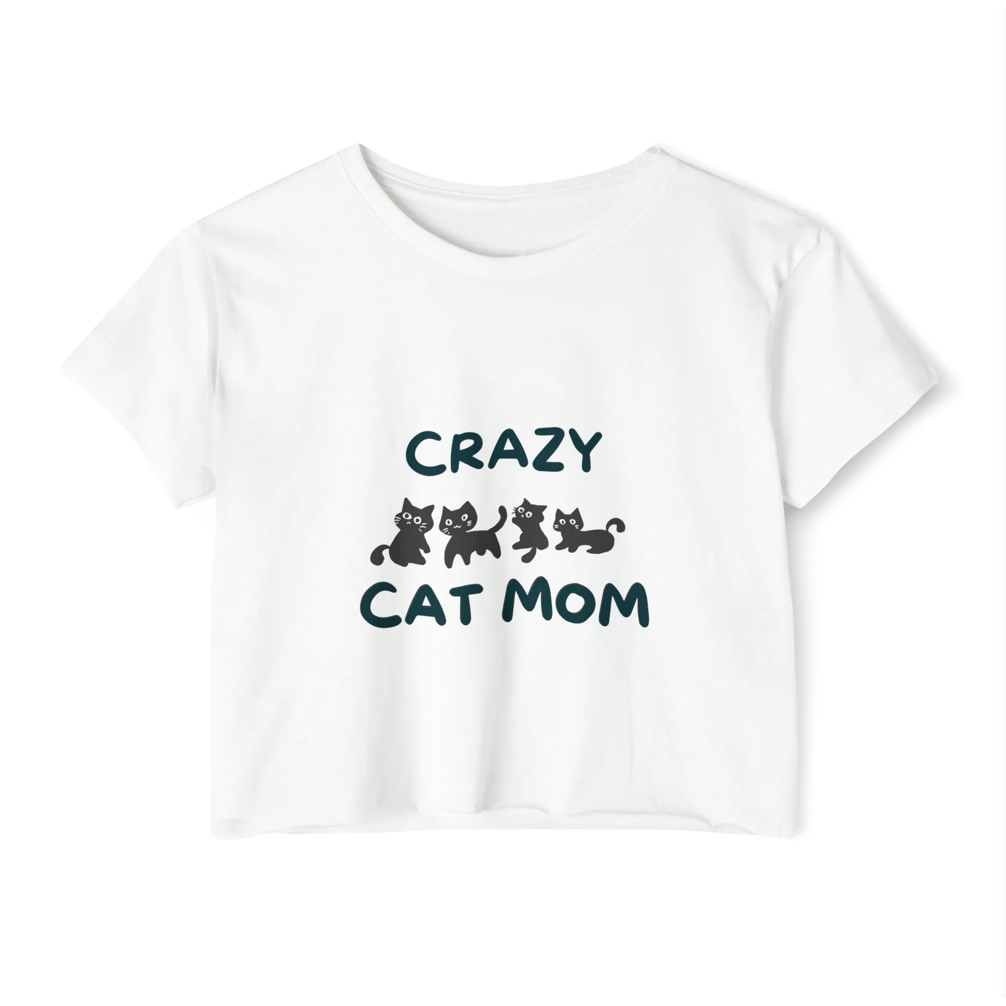 Crazy Cat Mom Crop Top