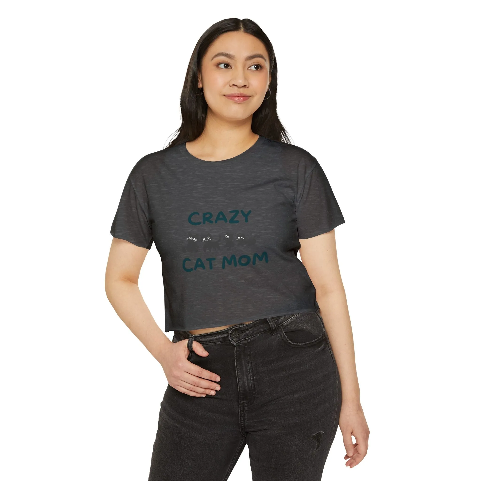 Crazy Cat Mom Crop Top