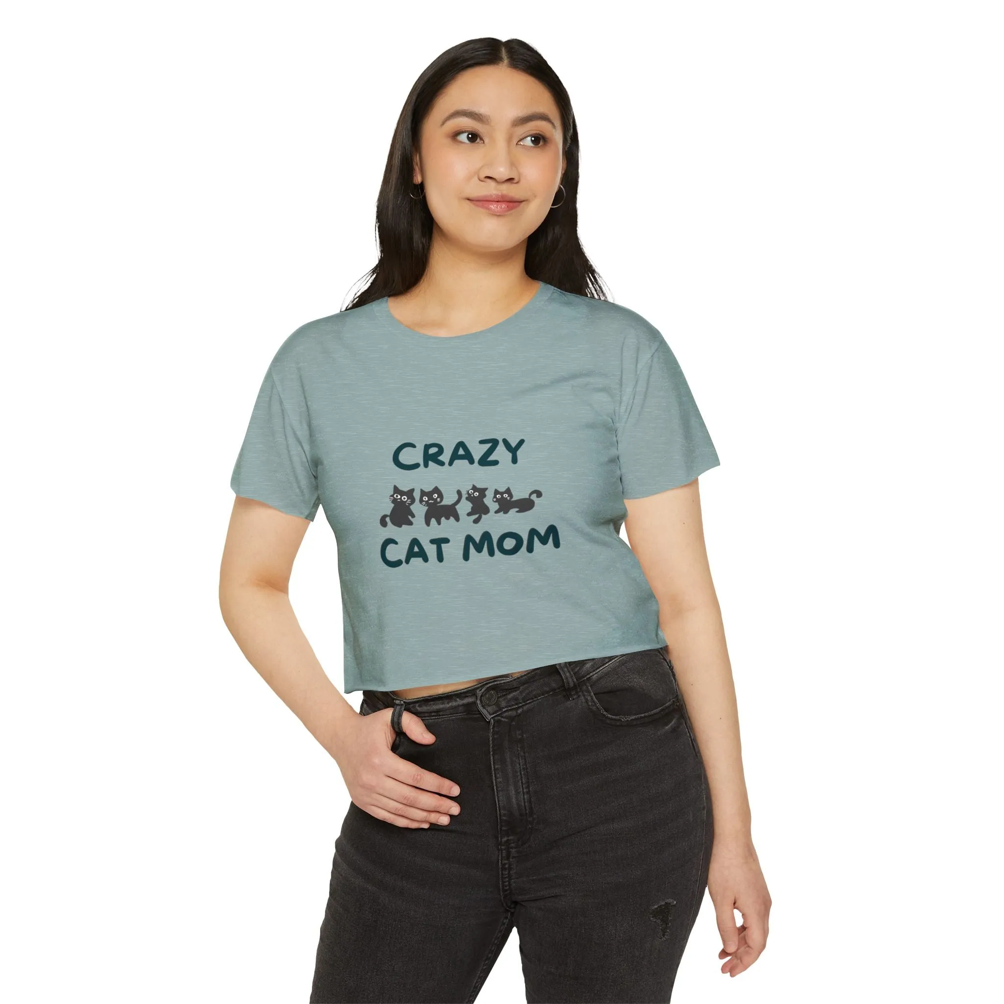 Crazy Cat Mom Crop Top