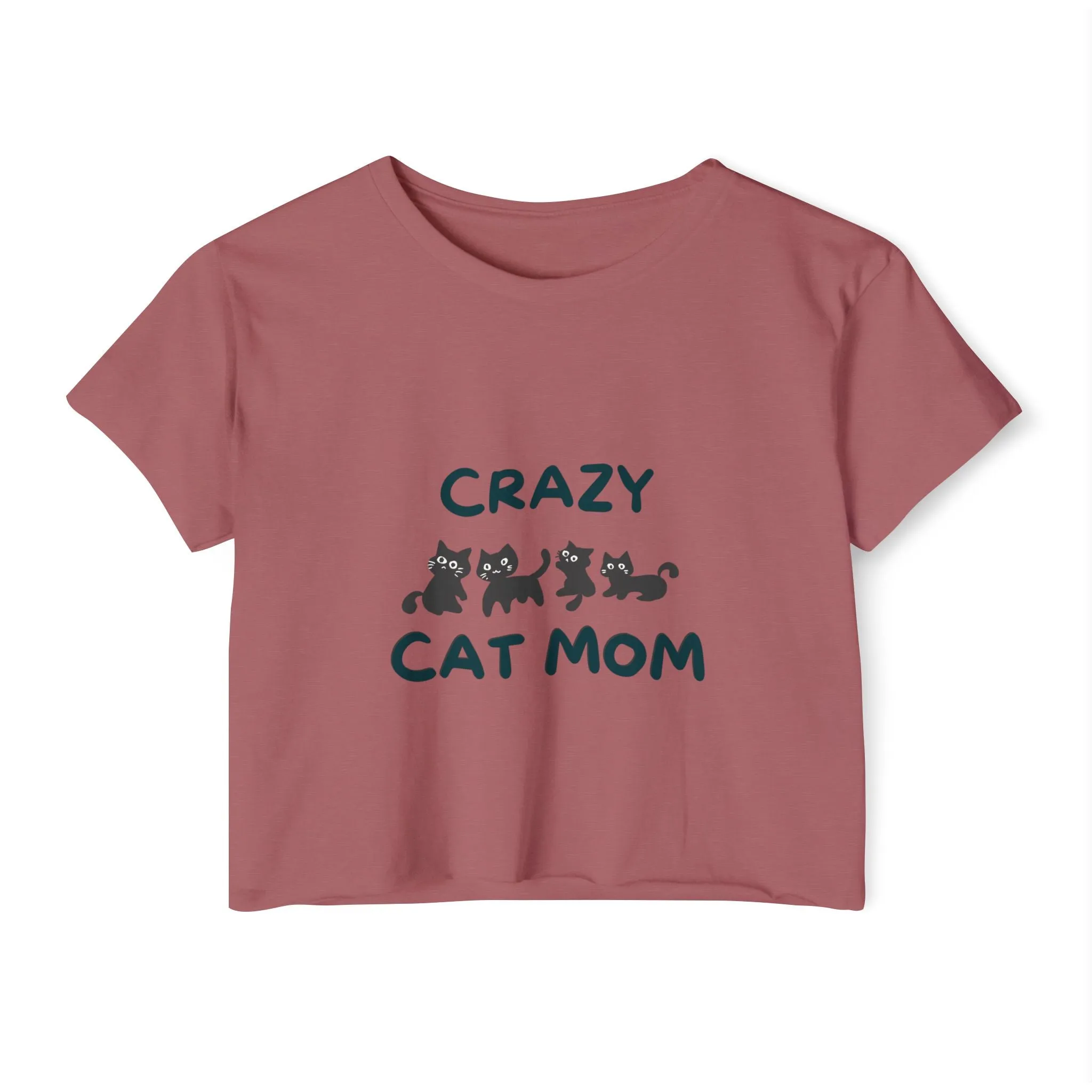 Crazy Cat Mom Crop Top