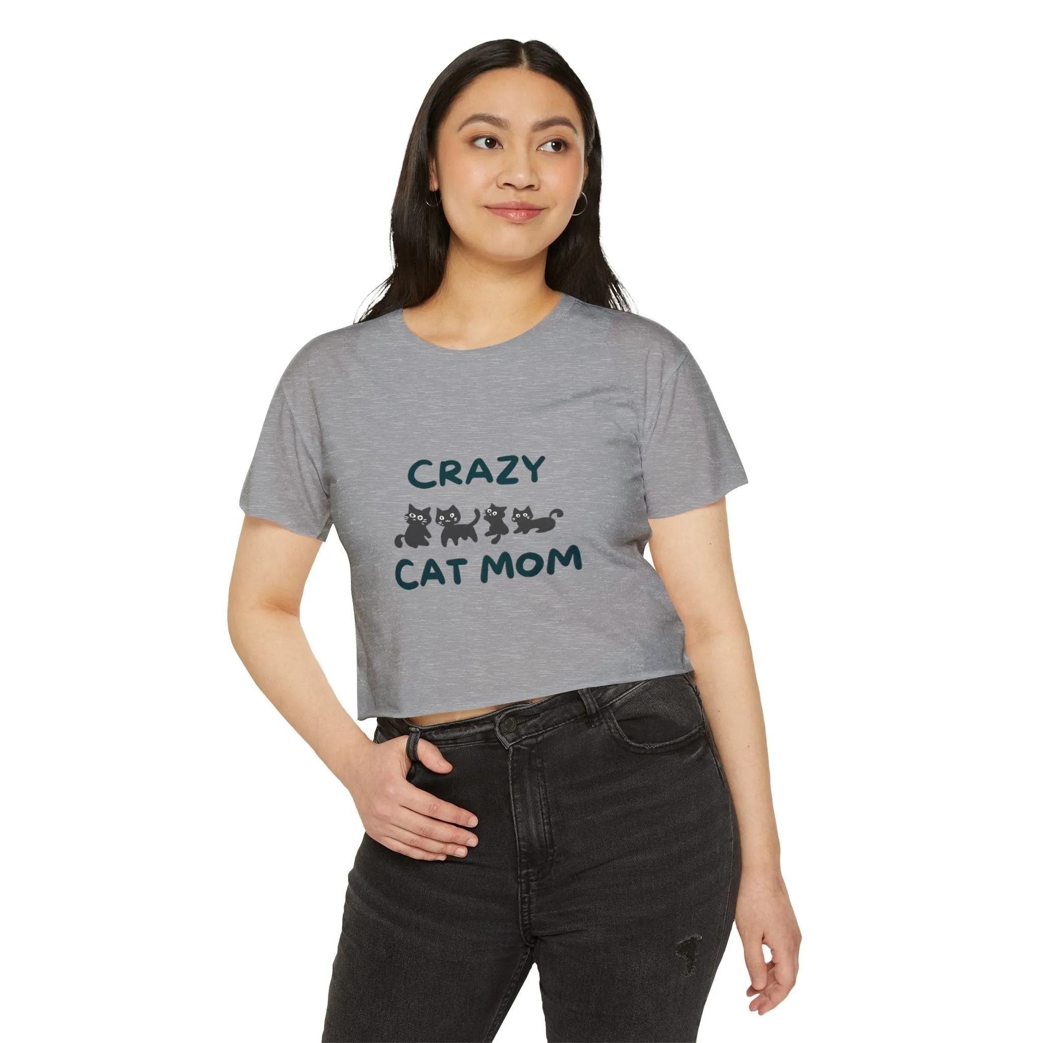 Crazy Cat Mom Crop Top