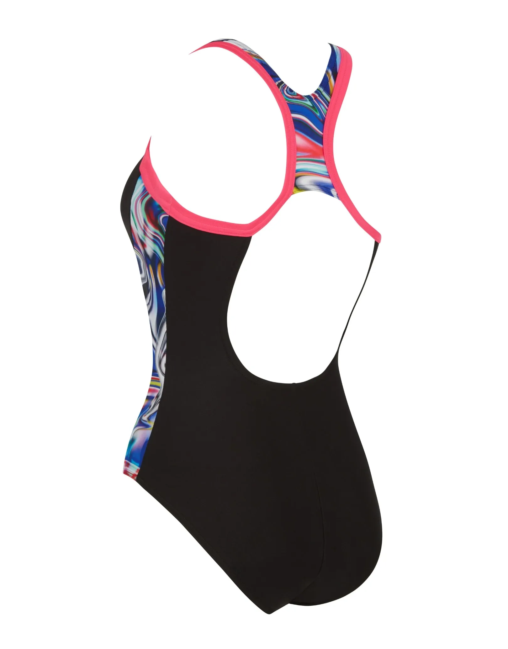 Crazy Wash Atomback Swimsuit - Black/Multi