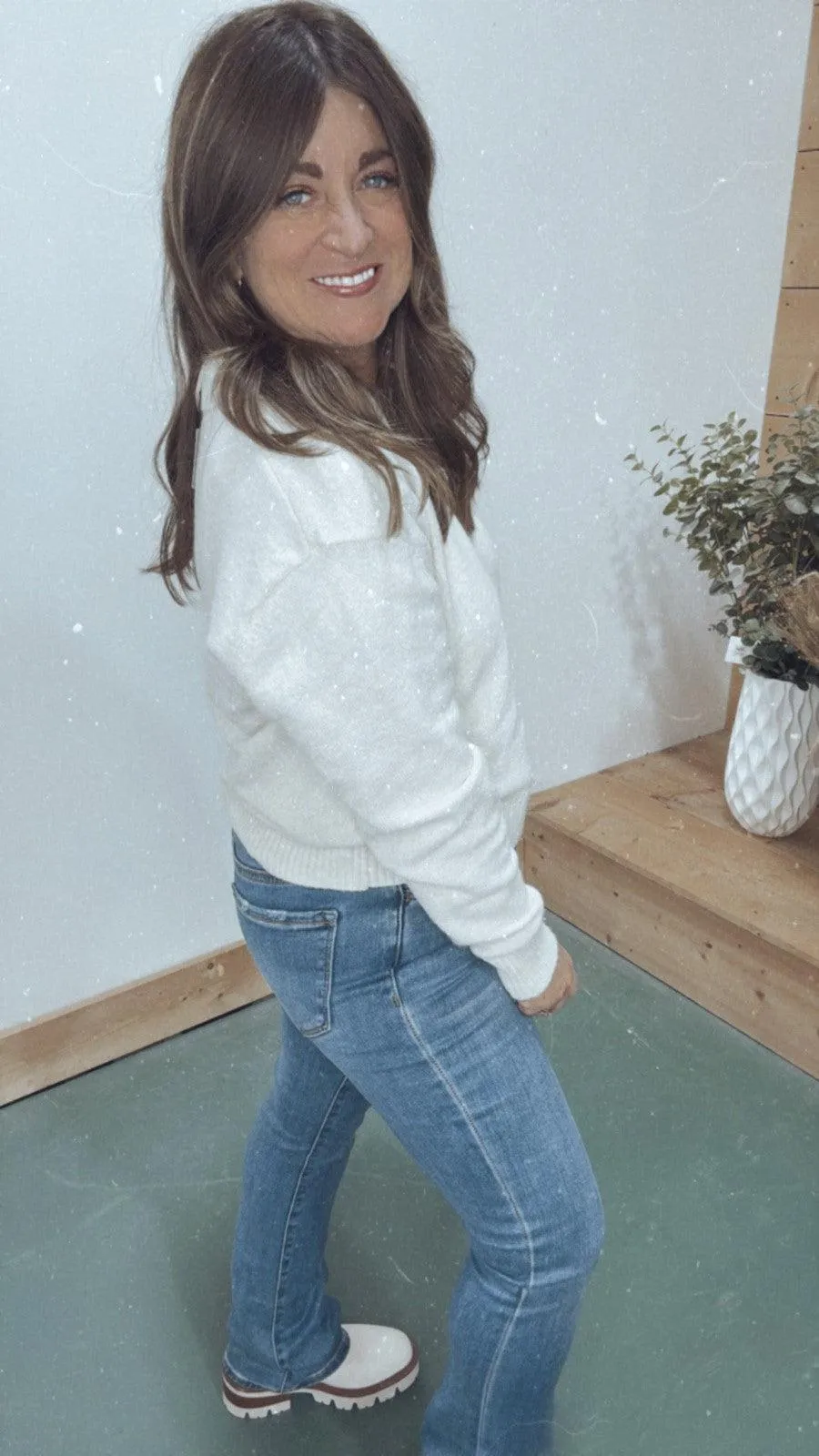 Cream Collared Sweater