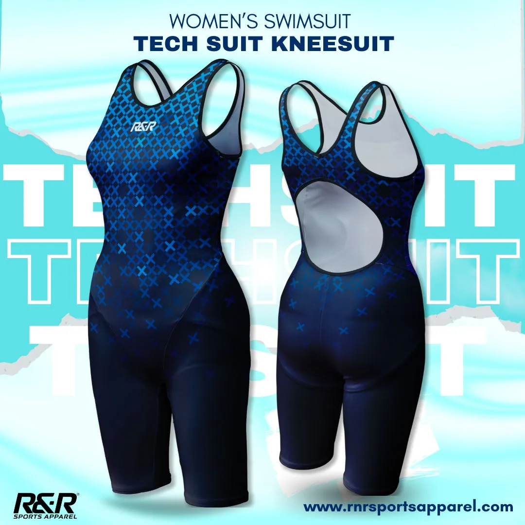 Crosswave Elegance Women's Open Back Kneeskin Tech Suit Swimsuit