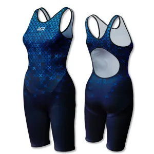 Crosswave Elegance Women's Open Back Kneeskin Tech Suit Swimsuit