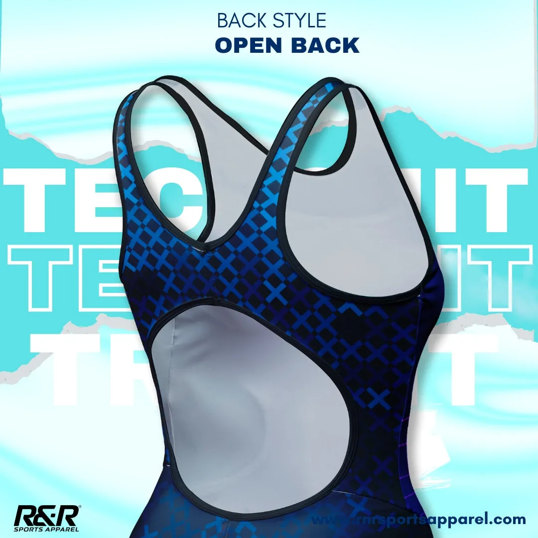 Crosswave Elegance Women's Open Back Kneeskin Tech Suit Swimsuit