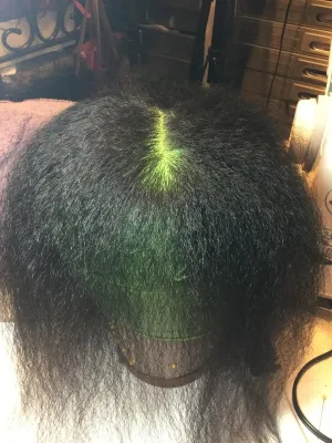Custom Hand Tied Kinky Hair Topper 14"