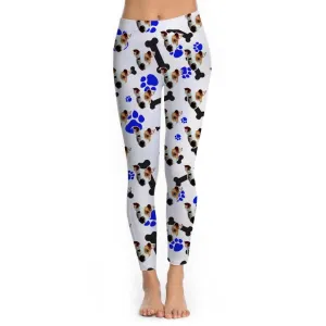 Custom Puppy Leggings - White