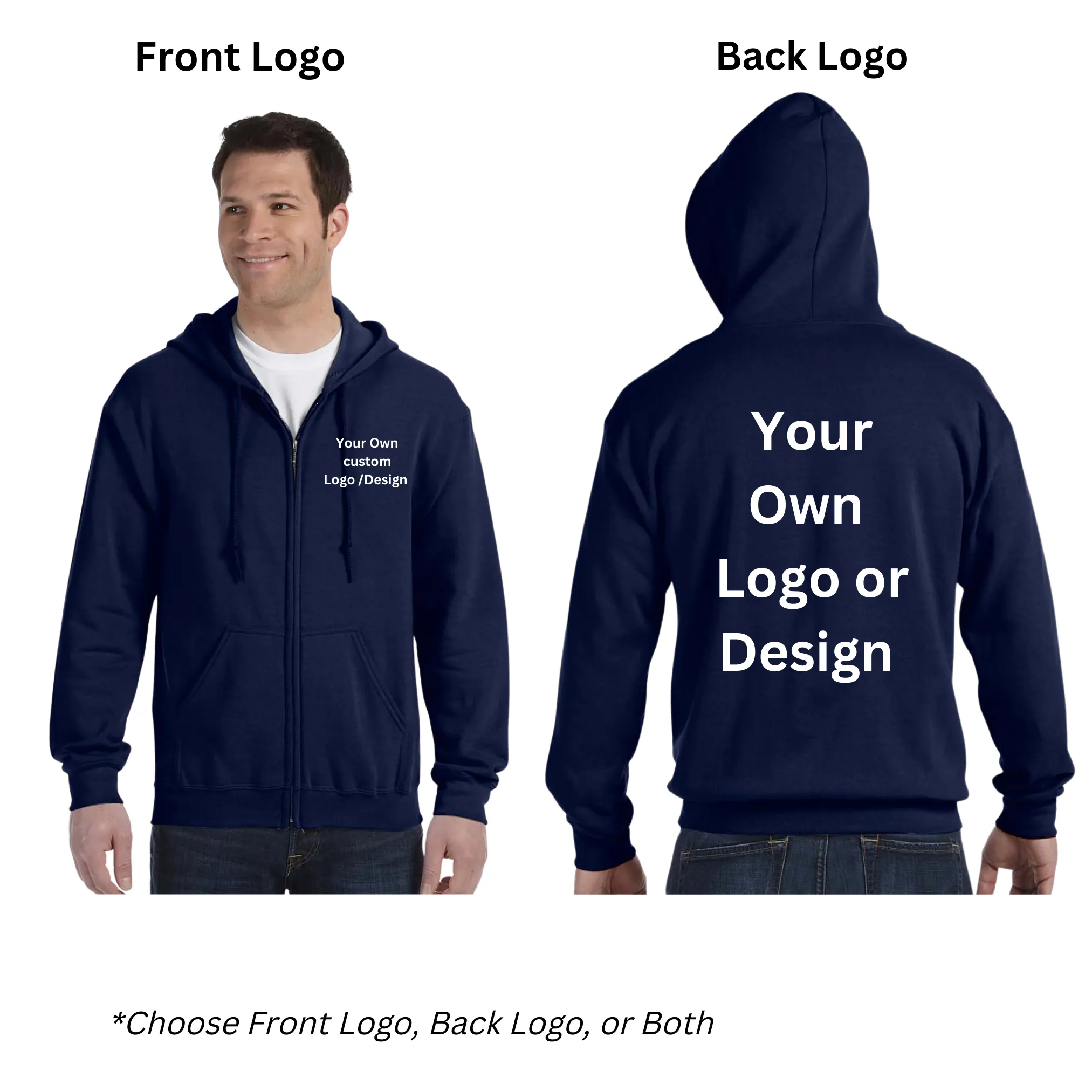 Custom Zip-Up Hoodies