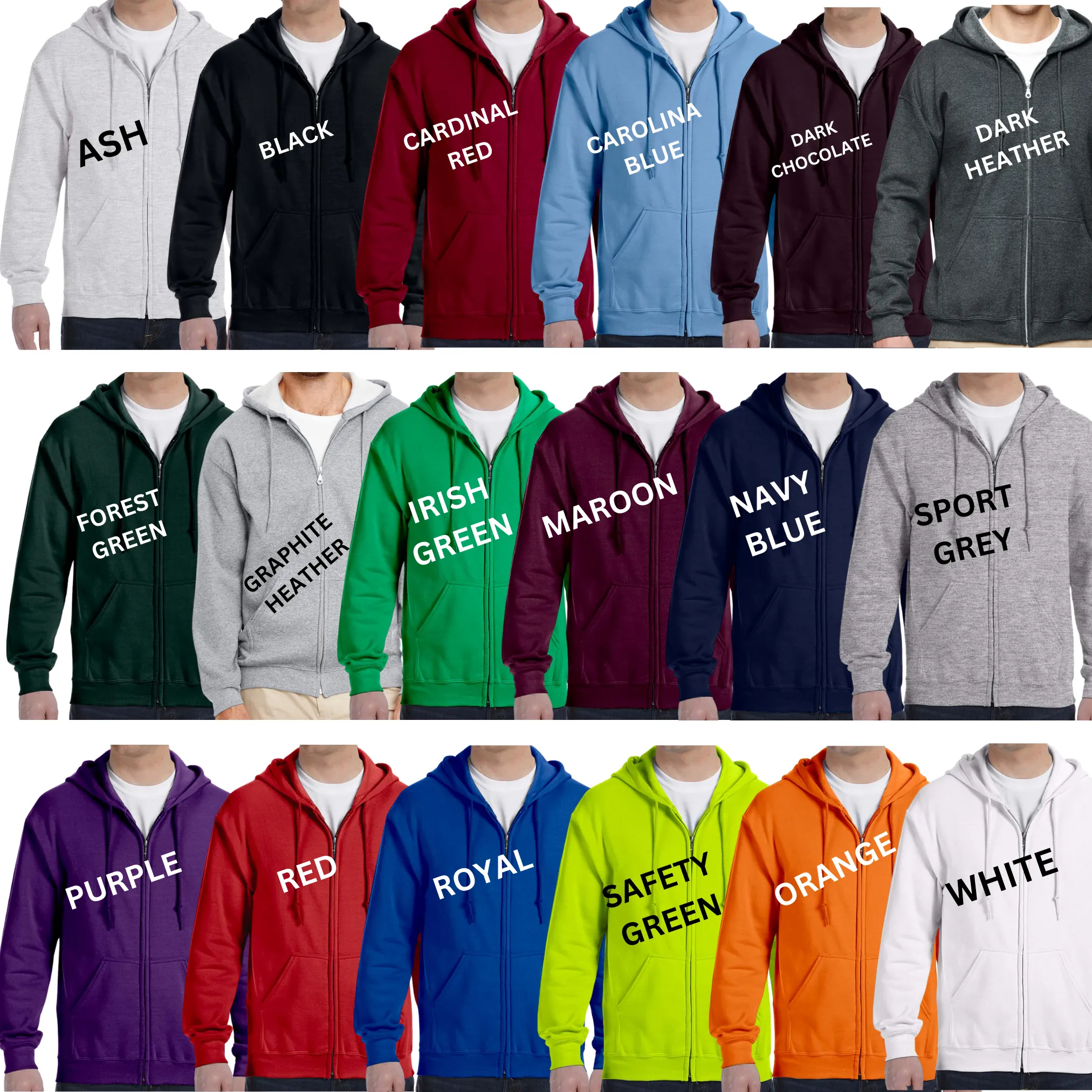 Custom Zip-Up Hoodies